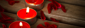 Decoración Romántica para San Valentín: velas